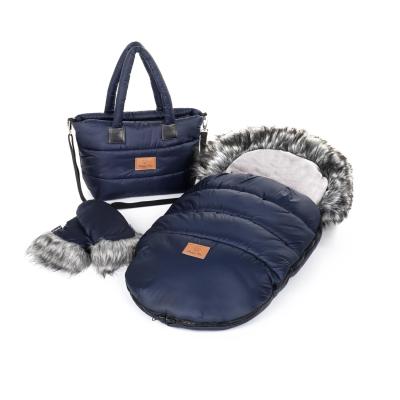 Zimní set HappyBee Trinity Blue - fusak, rukavice, taška + Kojenecká lahvička a Doprava ZDARMA