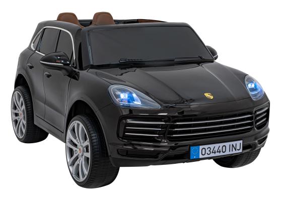 Porsche Cayenne S baterie pro děti Lak černá + Dálkové ovládání + START zdarma + EVA + LED Audio